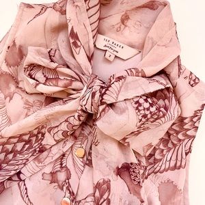Ted Baker London Blush pussy bow maxi dress TB 2